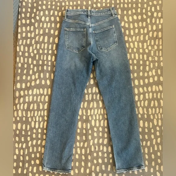 Agolde Riley High Rise Straight leg Crop Jean in Transfer, barely worn. - Picture 5 of 6